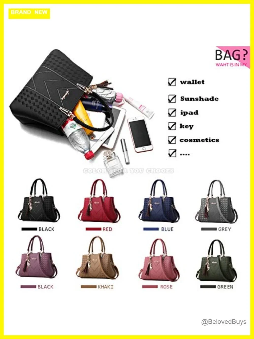 PU Leather Satchel Crossbody Messenger Tote Bag Shoulder Bag